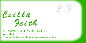 csilla feith business card